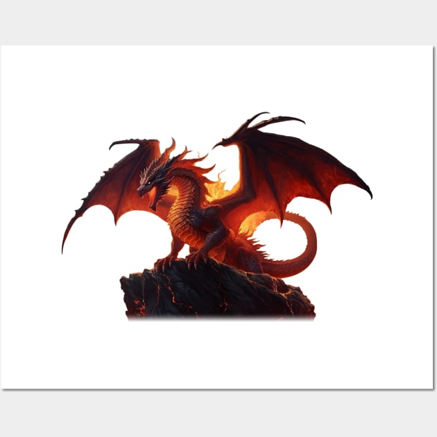 Dragon Mythological Dragon Lovers Red Wall Art by Che Tam CHIPS